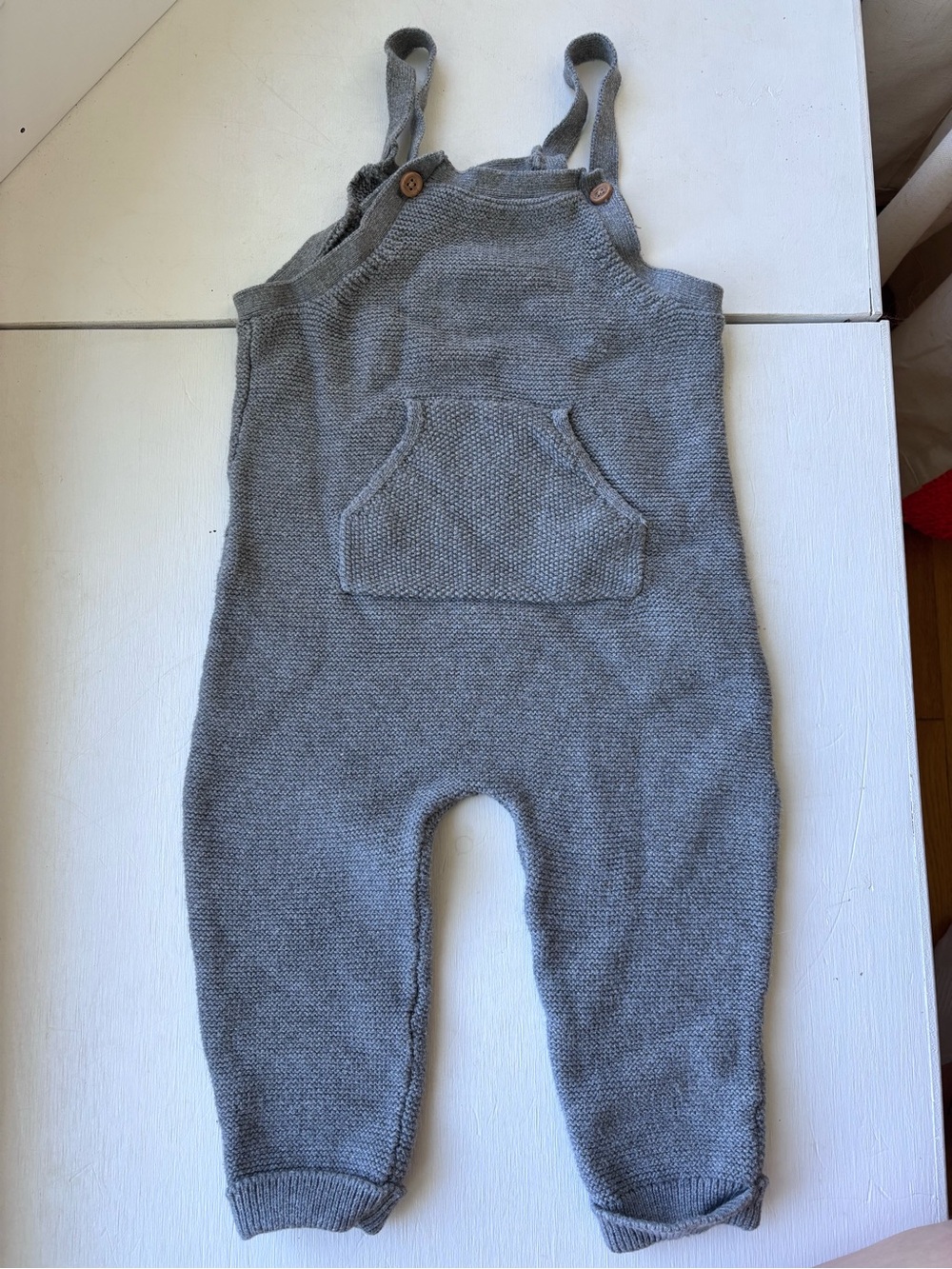 Gray Knit Kids Overalls - Soft Cozy Romper Little Planet by Carters